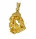 Natural Pure Solid Free-form Gold Nugget Charm Pendant 7.4gr