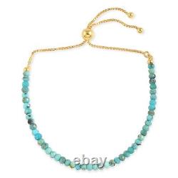 Natural Rough Blue Diamond Beads Nuggets Adjustable Slider Bolo Chain Bracelet