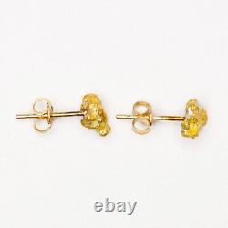 Natural Western Australian Gold Nugget Earrings 2.38g