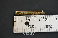 Natural alaska gold nugget Lapel pin 46mm x 5mm 5001#3