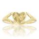 New Beautiful 14k Yellow Gold Solid Nugget Heart Ring Band Sizes All