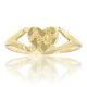 New Beautifull 14k Yellow Gold Solid Nugget Heart Ring Band Ring Size All