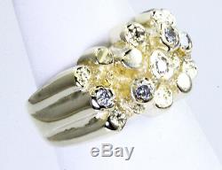 Nugget Designer Style Diamond Ring 14K Yellow Gold Size 5 WHOLESALE