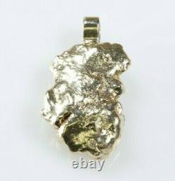 Nugget Style 14K Yellow Gold Sapphire Diamond Pendant 10.5 Gr BELOW DEALER COST