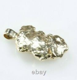 Nugget Style 14K Yellow Gold Sapphire Diamond Pendant 10.5 Gr BELOW DEALER COST