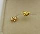 -one- Estate Solid 22k Yellow Gold Natural Gold Nugget Single Stud Earring
