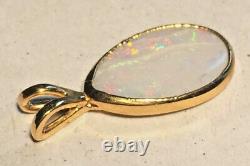 Opal Nugget Pendant Solid White Opal Clad in Hard 22ct Gold 19 x 9 mm 2.7ct