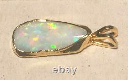 Opal Nugget Pendant Solid White Opal Clad in Hard 22ct Gold 22 x 9 mm 4.9ct