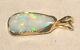 Opal Nugget Pendant Solid White Opal Clad In Hard 22ct Gold 22 X 9 Mm 4.9ct