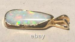 Opal Nugget Pendant Solid White Opal Clad in Hard 22ct Gold 22 x 9 mm 4.9ct