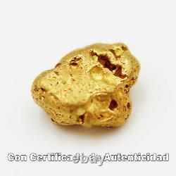 Pepita De Oro Natural 0.539 G Alaska Con Certificado de Autenticidad Gold Nugget