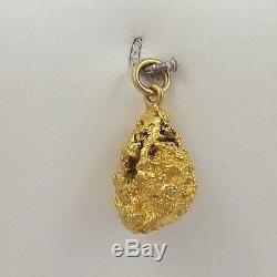 Pure Genuine 22-24K Gold Extra Large Natural Nugget Charm Pendant 13.6gr