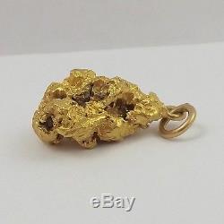 Pure Genuine 22-24K Gold Extra Large Natural Nugget Charm Pendant 13.6gr