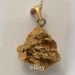 Pure Genuine 22-24K Gold Large Natural Alaskan Nugget Charm Pendant 11.3gr