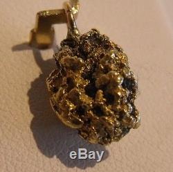 Pure Mined Natural Gold Alaskan Nugget Charm Pendant 22-24k 2.9 gr