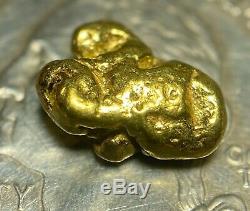 Quality Alaskan Natural Placer Gold Nugget 1.122 grams Free Shipping! #A603