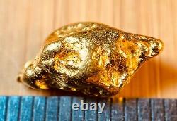 Quality Alaskan Natural Placer Gold Nugget 1.290 grams Free Shipping! #A749