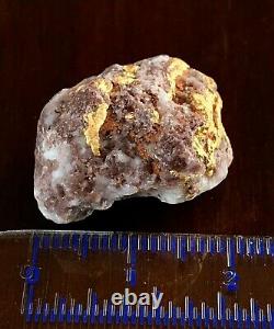 Rare, genuine, natural Australian Gold/ Quartz Nugget Specimen 11.7 grams gross
