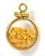 Small Natural 24k Gold Floating Loose Nugget Round Charm 1.1 Grams 3/4