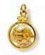 Small Natural 24k Gold Floating Loose Nugget Round Pendant 1.5 Grams 3/4