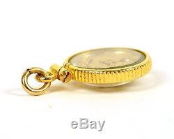 Small Natural 24k Gold Floating Loose Nugget Round Pendant 1.5 GRAMS 3/4