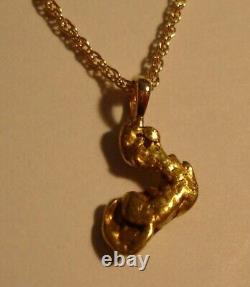 Unique AAA Natural Gold Nugget Pendant from the Golden State of California