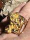 Very Fine Vintage Heavy (29.4gm) Gold In Quartz Nugget (22kt/18kt) Size 9 Ring
