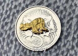Very Unique Natural Gold Nugget Western Australia Dinosaur pendant piece