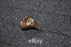 Vintage 14 K gold Alaskan gold nugget ring with natural gold nuggets