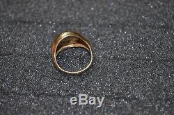Vintage 14 K gold Alaskan gold nugget ring with natural gold nuggets