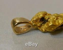 Vintage 20/22 kt. Natural Alaskan Gold Nugget Pendant
