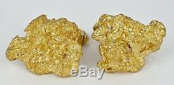 Vintage 22K & 18K Yellow Gold Natural Nugget Style Cufflinks 18.1 Grams