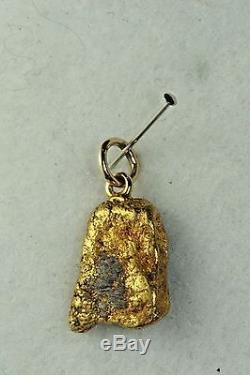 Vintage Antique 24k Gold Natural Nugget Charm Pendant California Gold Rush Fob