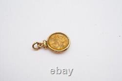 Vintage Natural Gold Nugget Pendant In See Through Glass Bezel A1