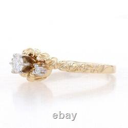 Yellow Gold Diamond Bypass Engagement Ring 14k Round Brilliant. 22ctw Nugget
