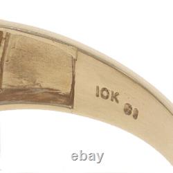Yellow Gold Diamond Nugget Men's Ring 10k Single Cut. 50ctw Cluster