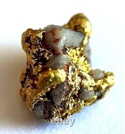 Yellow Gold Natural Nugget 96.27% Au Purity As Per XRF Spectrometer Test 1.23gr